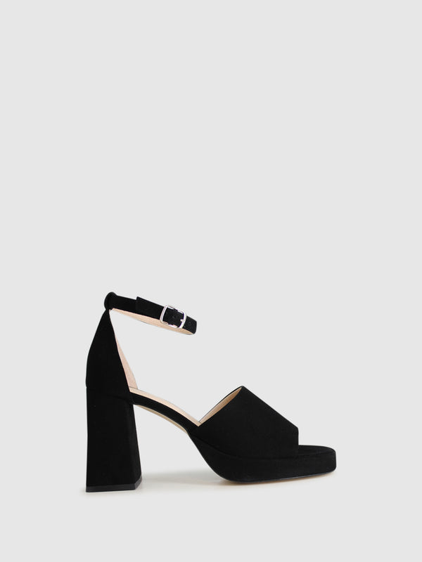 Sandálias de Plataforma em Preto